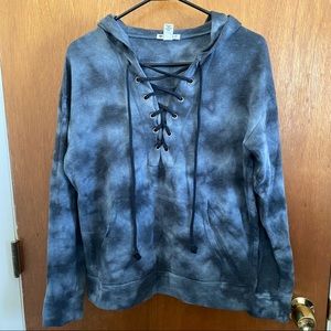 lace-up hoodie